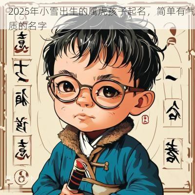 2025年小雪出生的属虎孩子起名，简单有气质的名字