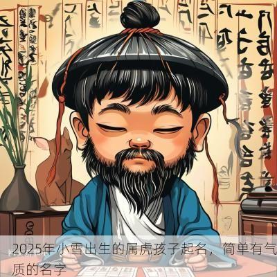 2025年小雪出生的属虎孩子起名，简单有气质的名字