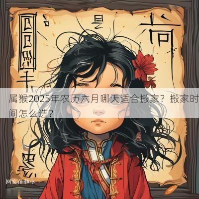 属猴2025年农历六月哪天适合搬家？搬家时间怎么选？