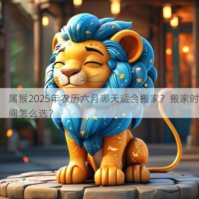 属猴2025年农历六月哪天适合搬家？搬家时间怎么选？