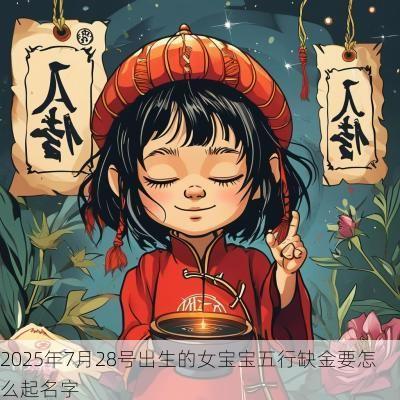 2025年7月28号出生的女宝宝五行缺金要怎么起名字