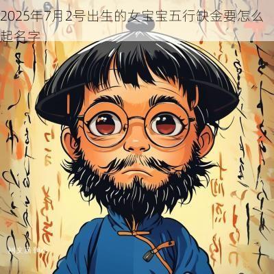 2025年7月2号出生的女宝宝五行缺金要怎么起名字