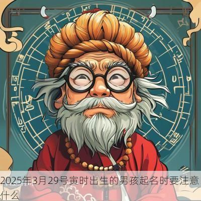 2025年3月29号寅时出生的男孩起名时要注意什么