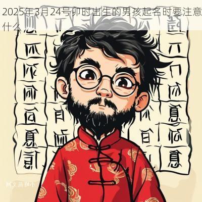 2025年3月24号卯时出生的男孩起名时要注意什么