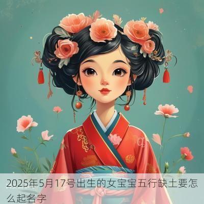 2025年5月17号出生的女宝宝五行缺土要怎么起名字