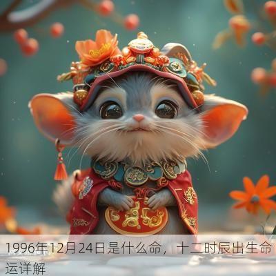 1996年12月24日是什么命，十二时辰出生命运详解