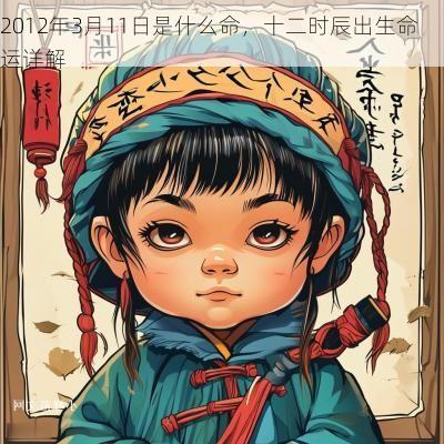 2012年3月11日是什么命，十二时辰出生命运详解