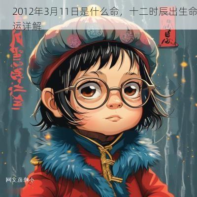 2012年3月11日是什么命，十二时辰出生命运详解