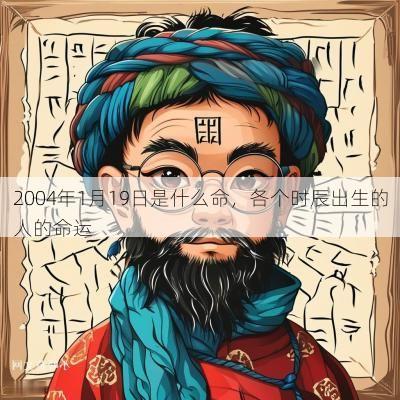 2004年1月19日是什么命，各个时辰出生的人的命运