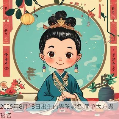 2025年8月18日出生的男孩起名 简单大方男孩名
