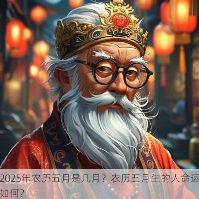 2025年农历五月是几月？农历五月生的人命运如何？