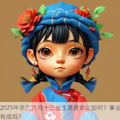2025年农历六月十三出生男孩命运如何？事业有成吗？