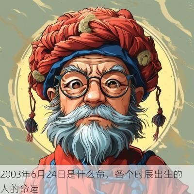 2003年6月24日是什么命，各个时辰出生的人的命运