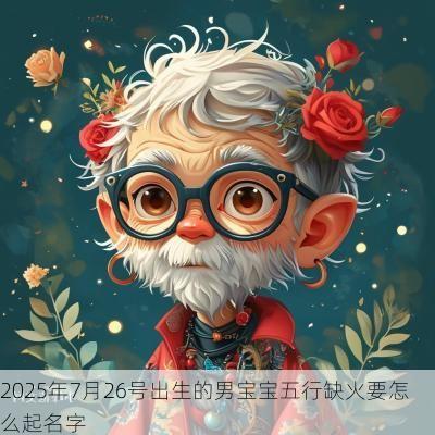 2025年7月26号出生的男宝宝五行缺火要怎么起名字