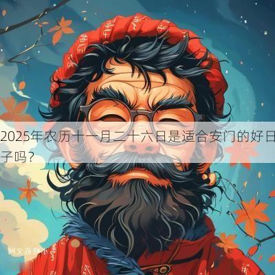 2025年农历十一月二十六日是适合安门的好日子吗？
