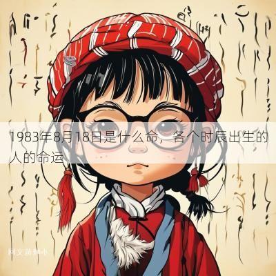 1983年8月18日是什么命，各个时辰出生的人的命运