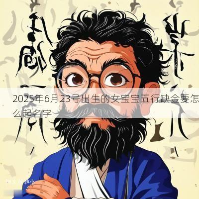 2025年6月23号出生的女宝宝五行缺金要怎么起名字