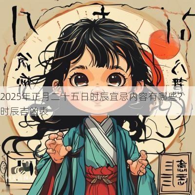 2025年正月二十五日时辰宜忌内容有哪些？时辰吉凶表