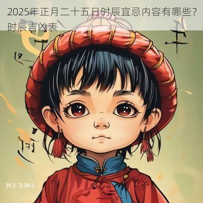 2025年正月二十五日时辰宜忌内容有哪些？时辰吉凶表