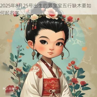 2025年8月25号出生的男宝宝五行缺木要如何起名字