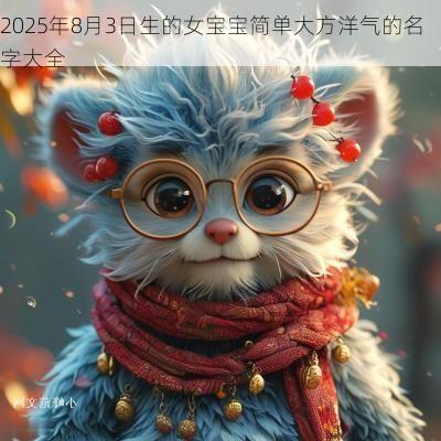 2025年8月3日生的女宝宝简单大方洋气的名字大全