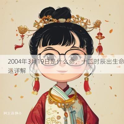 2004年3月19日是什么命，十二时辰出生命运详解
