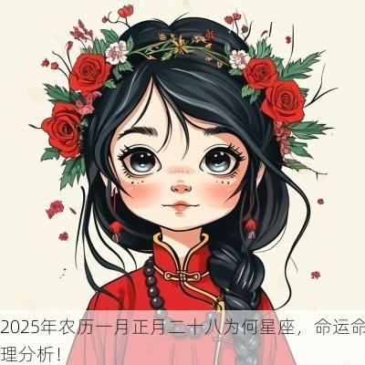 2025年农历一月正月二十八为何星座，命运命理分析！