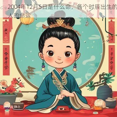 2004年12月5日是什么命，各个时辰出生的人的命运