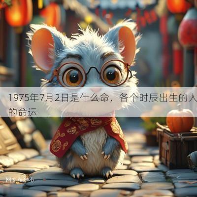 1975年7月2日是什么命，各个时辰出生的人的命运