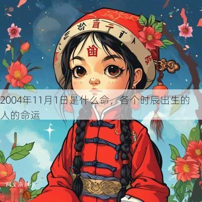 2004年11月1日是什么命，各个时辰出生的人的命运