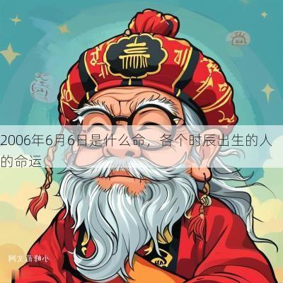 2006年6月6日是什么命，各个时辰出生的人的命运