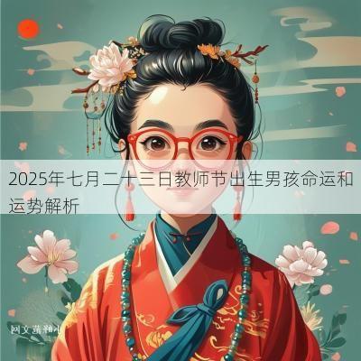 2025年七月二十三日教师节出生男孩命运和运势解析