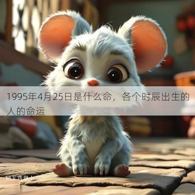 1995年4月25日是什么命，各个时辰出生的人的命运