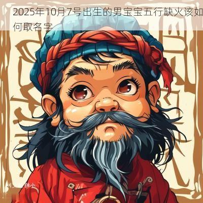 2025年10月7号出生的男宝宝五行缺火该如何取名字
