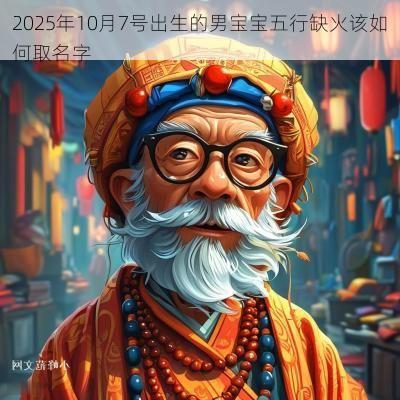 2025年10月7号出生的男宝宝五行缺火该如何取名字