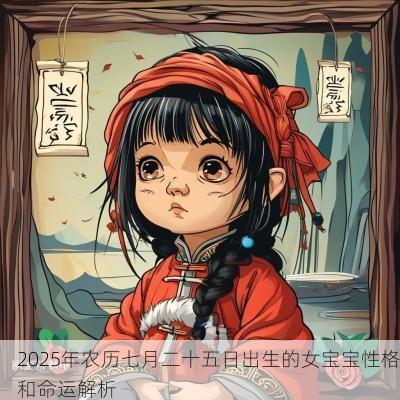 2025年农历七月二十五日出生的女宝宝性格和命运解析