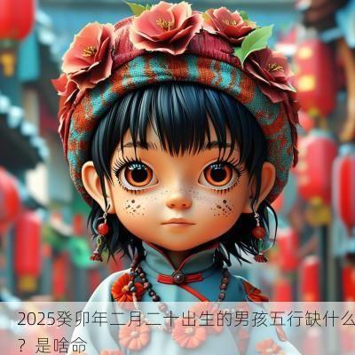 2025癸卯年二月二十出生的男孩五行缺什么？是啥命