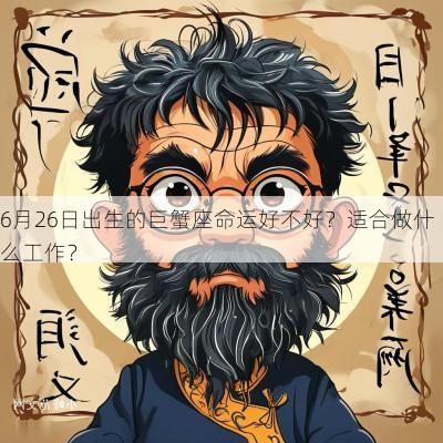 6月26日出生的巨蟹座命运好不好？适合做什么工作？