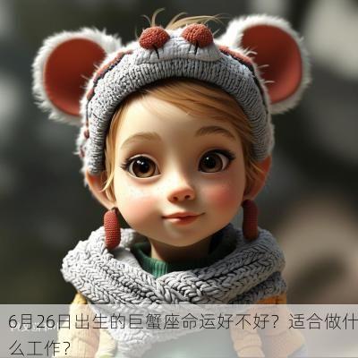6月26日出生的巨蟹座命运好不好？适合做什么工作？