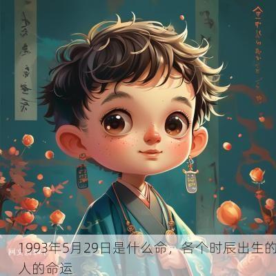 1993年5月29日是什么命，各个时辰出生的人的命运