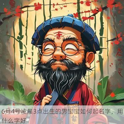 6月4号凌晨3点出生的男宝宝如何起名字，用什么字好