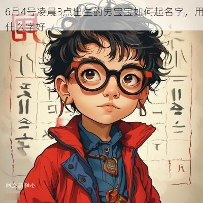 6月4号凌晨3点出生的男宝宝如何起名字，用什么字好