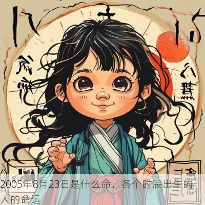 2005年8月23日是什么命，各个时辰出生的人的命运