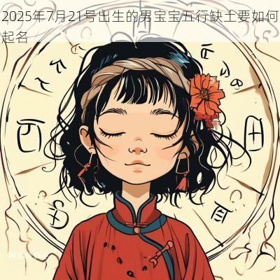 2025年7月21号出生的男宝宝五行缺土要如何起名