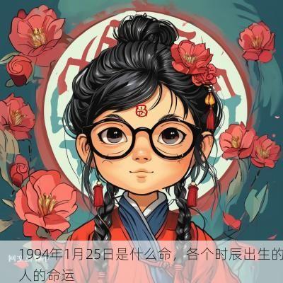 1994年1月25日是什么命，各个时辰出生的人的命运