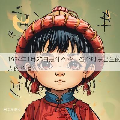 1994年1月25日是什么命，各个时辰出生的人的命运