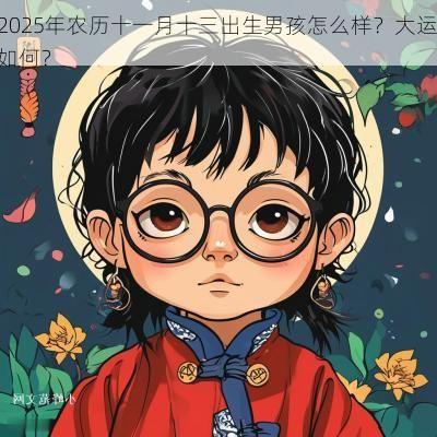 2025年农历十一月十三出生男孩怎么样？大运如何？