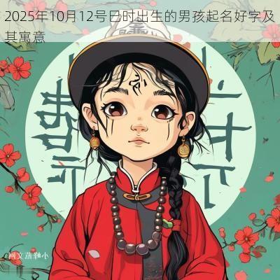 2025年10月12号巳时出生的男孩起名好字及其寓意
