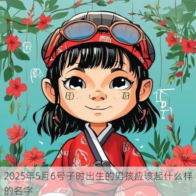 2025年5月6号子时出生的男孩应该起什么样的名字