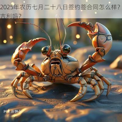 2025年农历七月二十八日签约签合同怎么样？吉利吗？